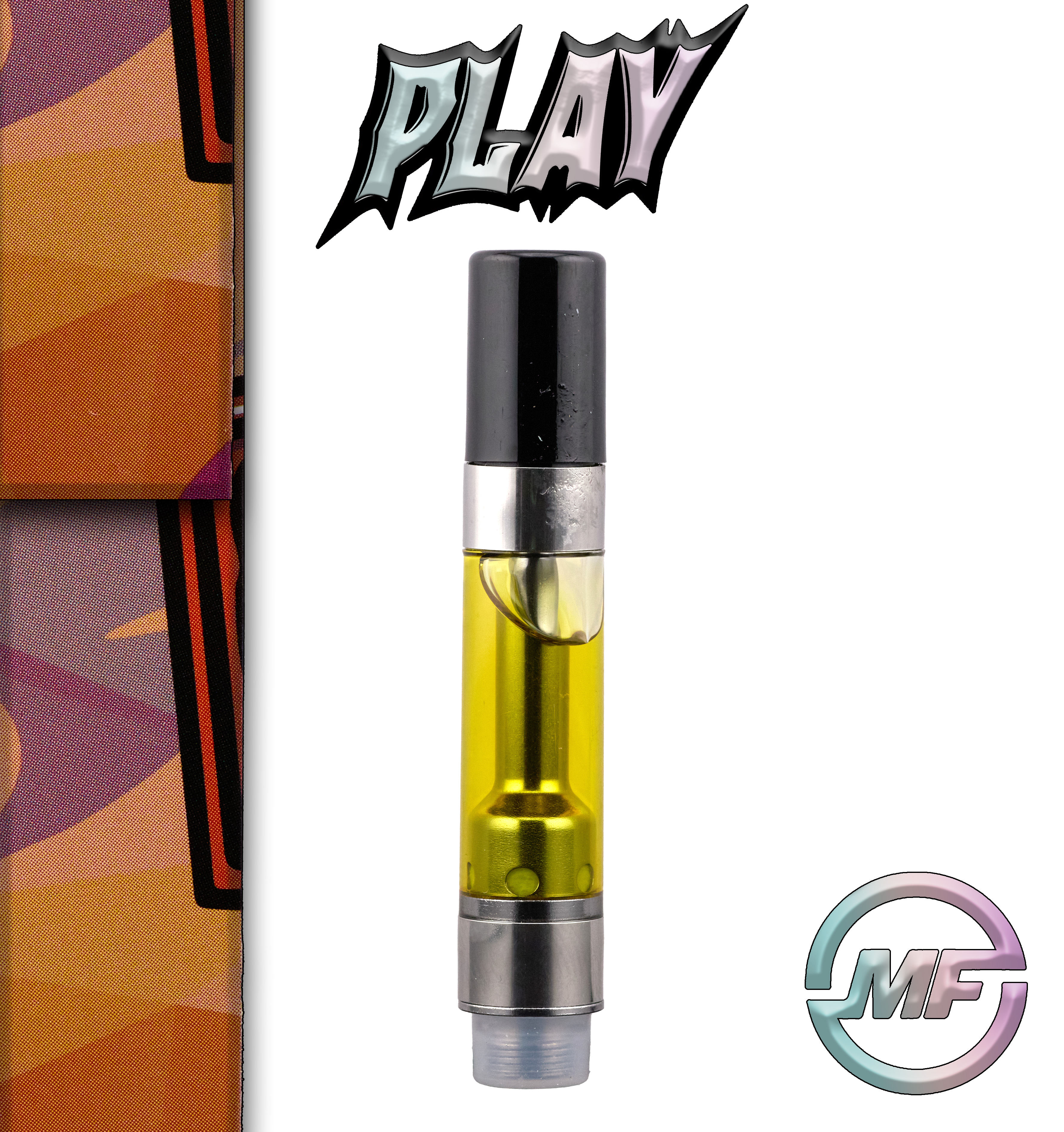 Photograph of product: Play | Lemon Cherry Gelato | Rosin Infused Distillate 510 Cartridge | 1g