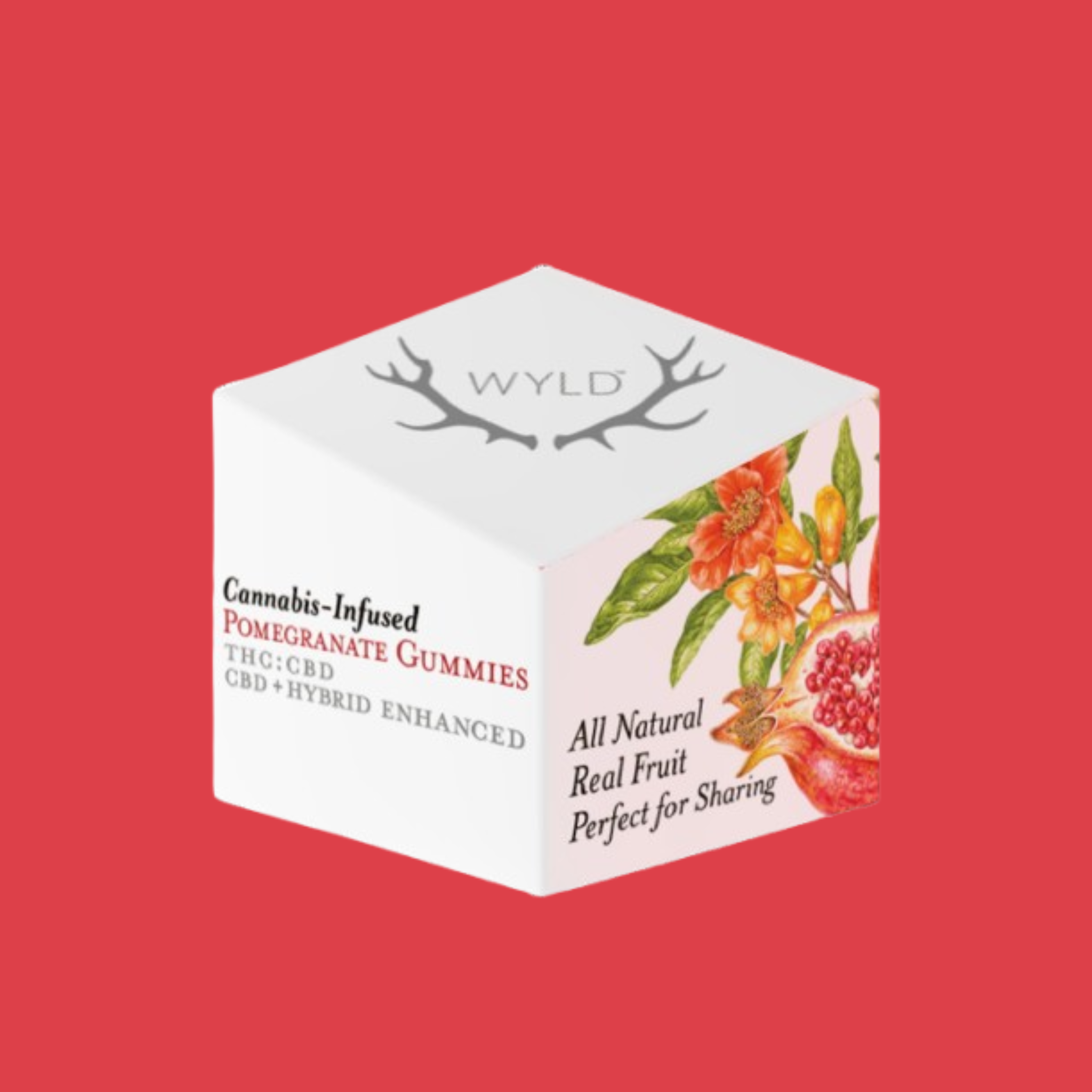 Photograph of product: Gummies 100mg 10 Pack - 1:1 TH-oui:CBD Pomegranate