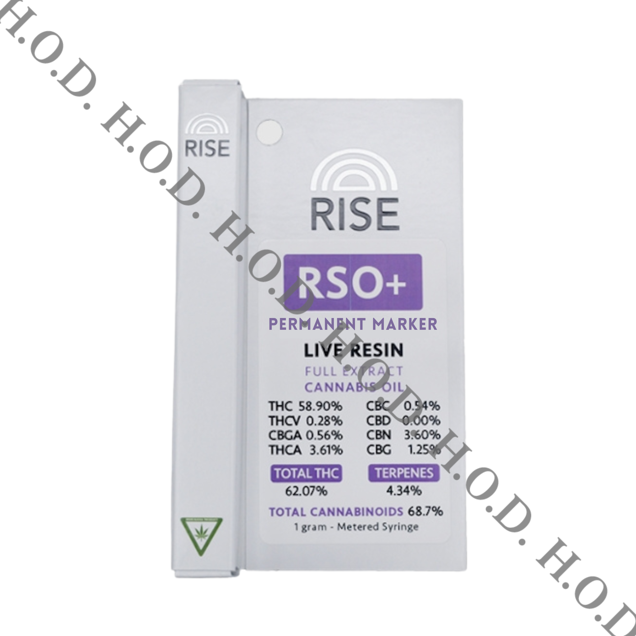 Photograph of product: Rise RSO + Permanent Marker Live Resin 1g