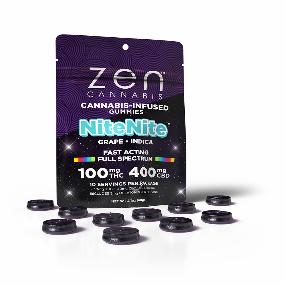 Photograph of product: Zen | NiteNite (I) Full Spectrum Gummies | 10ct 100mg