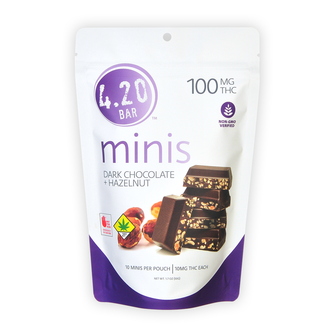 Photograph of product: 420 Mini | Dark Chocolate Hazelnut | DOH | 10pk | 100mg