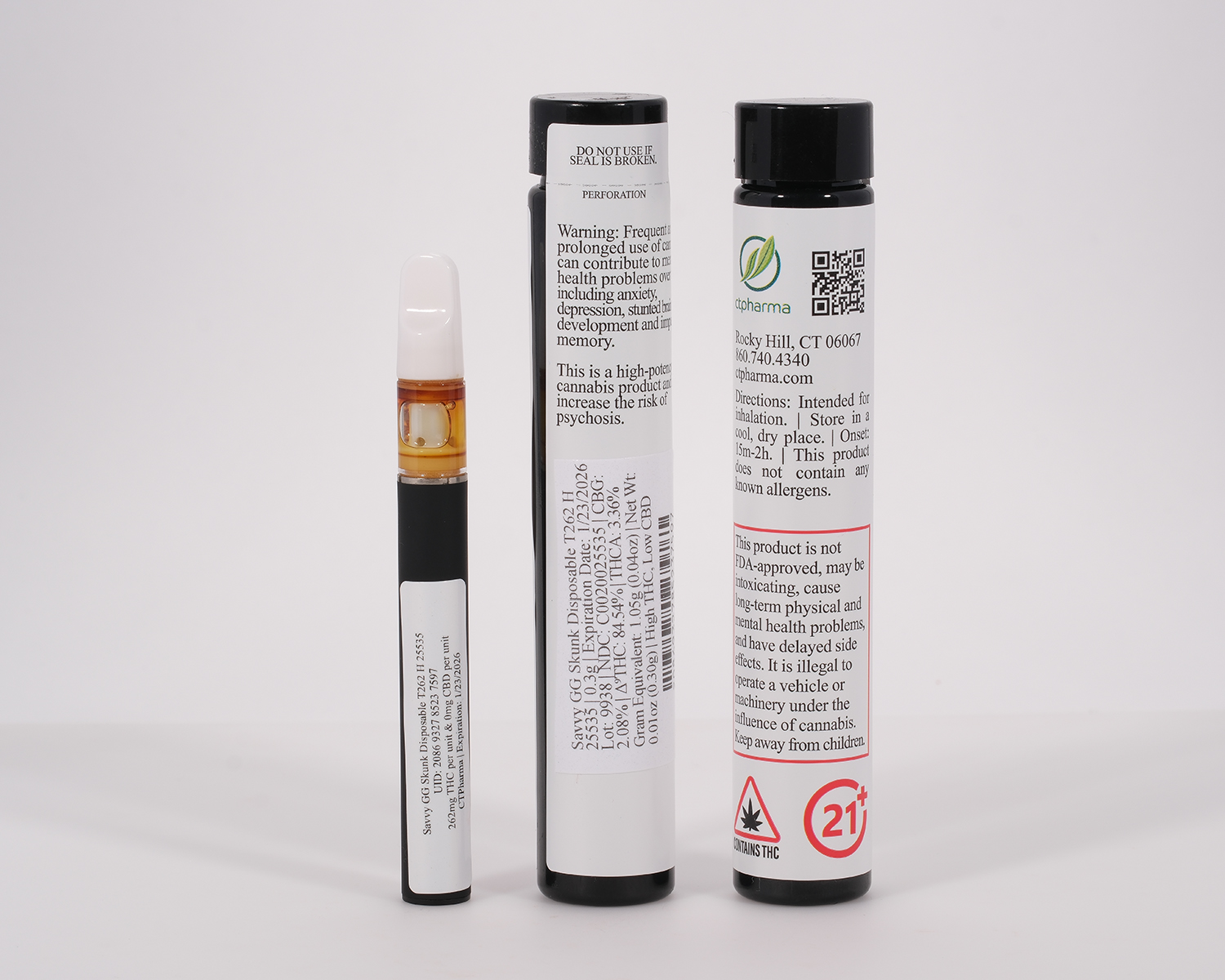 Photograph of product: Savvy GG Skunk |  .3g Disposable (H) | 26009 | CTP