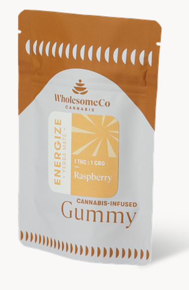 Photograph of product: 1:1 Energize Gummies 100mg (5mg TH-oui : 5mg CBG per Gummy)