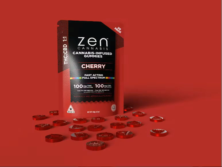 Photograph of product: 1:1 CHERRY 100/100MG