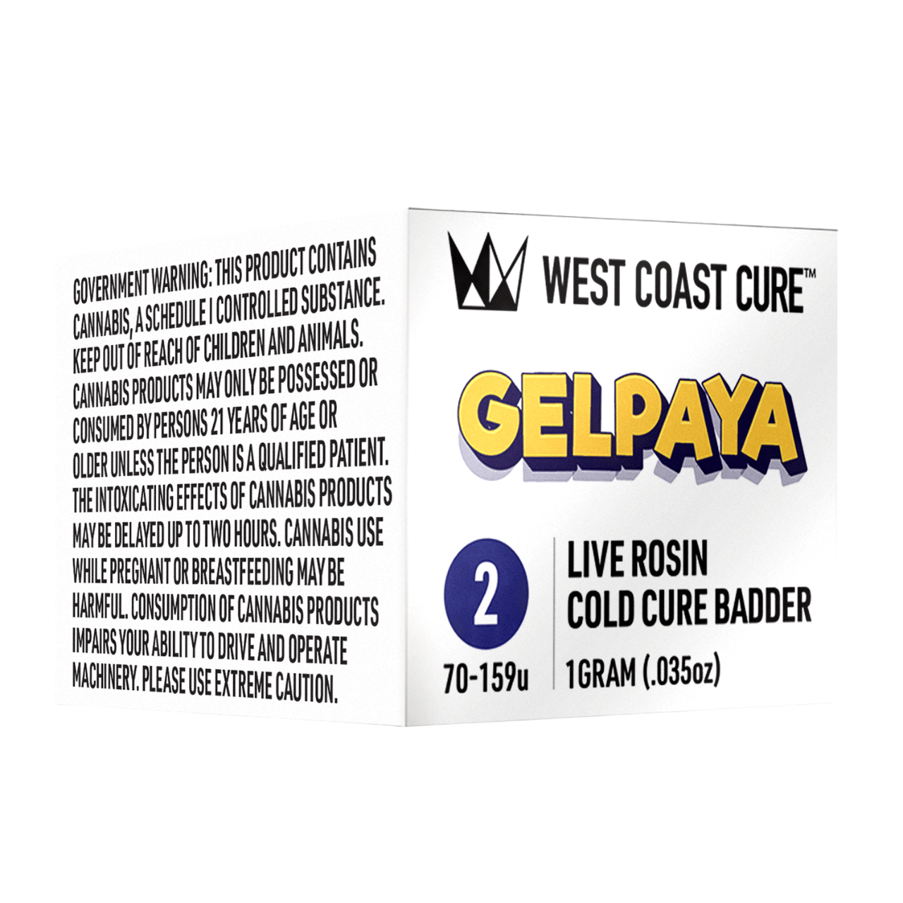 Photograph of product: GELPAYA 1G COLD CURE LIVE ROSIN BADDER TIER 2