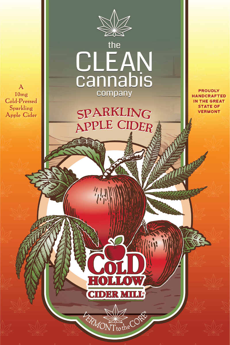 Photograph of product: Clean Oui'd + Cold Hollow Sparkling Apple Cider 10mg