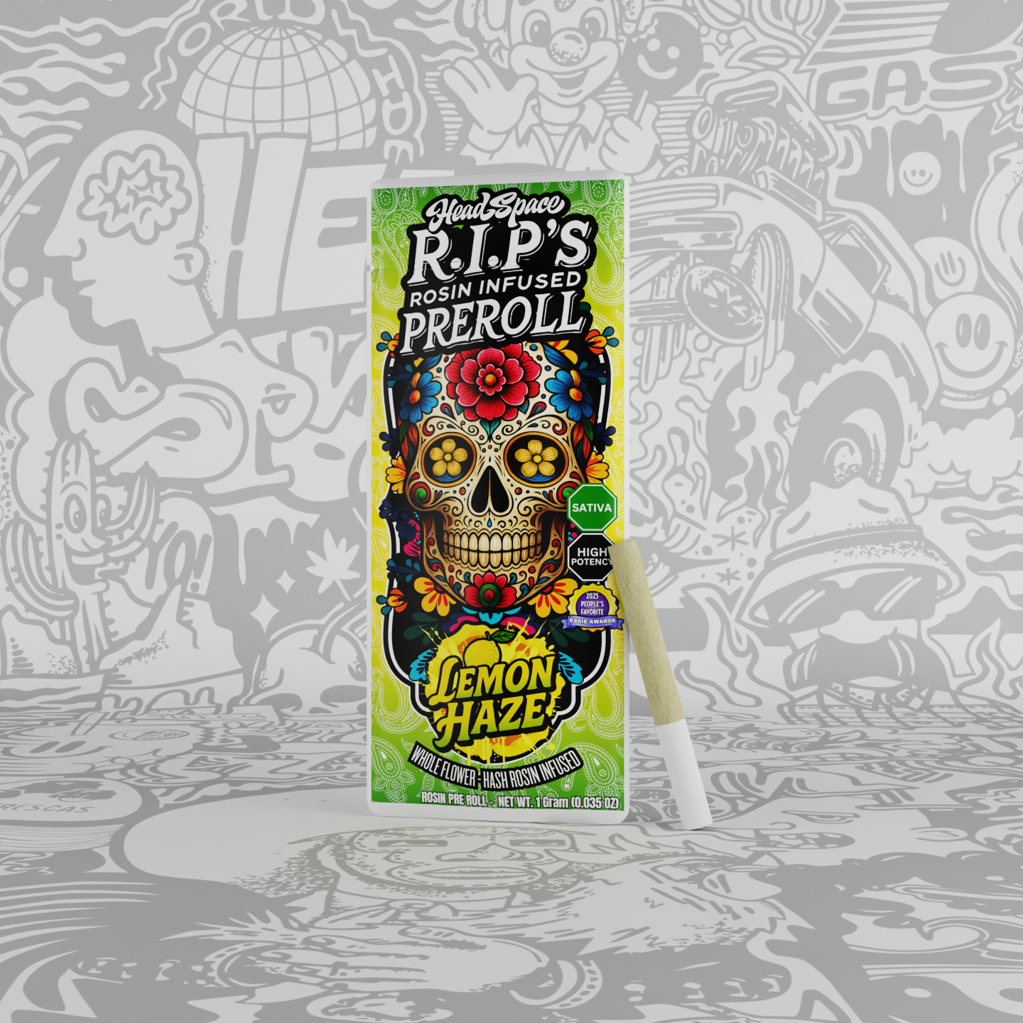 Photograph of product: RIPs (Rosin Infused Preroll) -Lemon Haze