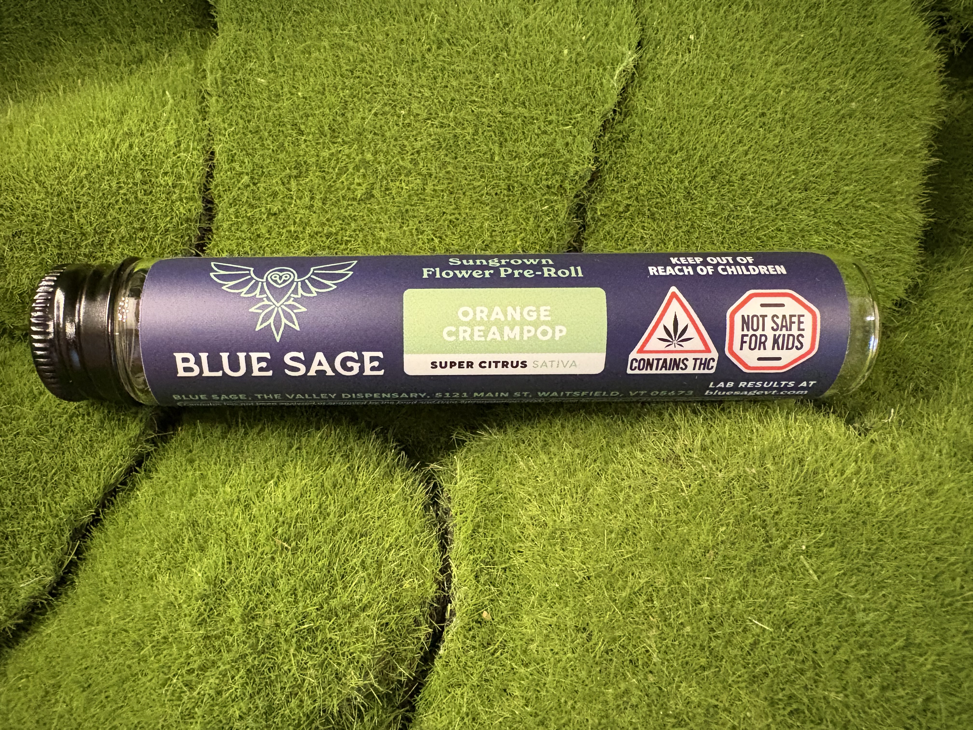 Photograph of product: Pre Roll Single | Orange Creampop | Blue Sage