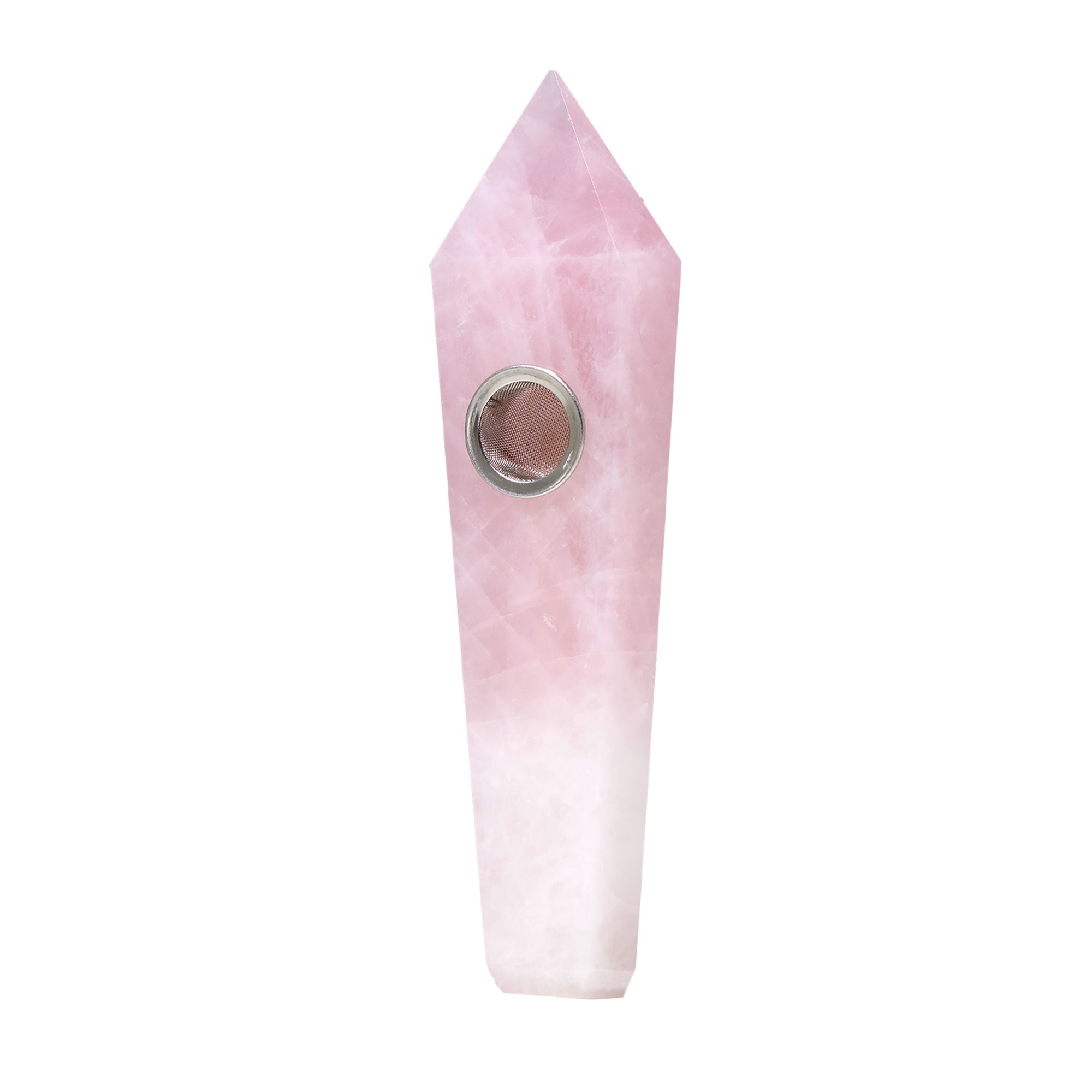 Photograph of product: Astral Project | Gemstone Jewel Pipe | Rose Quartz