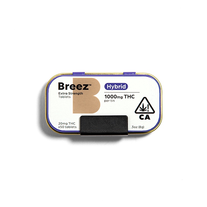 Photograph of product: Breez | Extra Strength (Recovery) - 1000mg CBD Tablet Tins