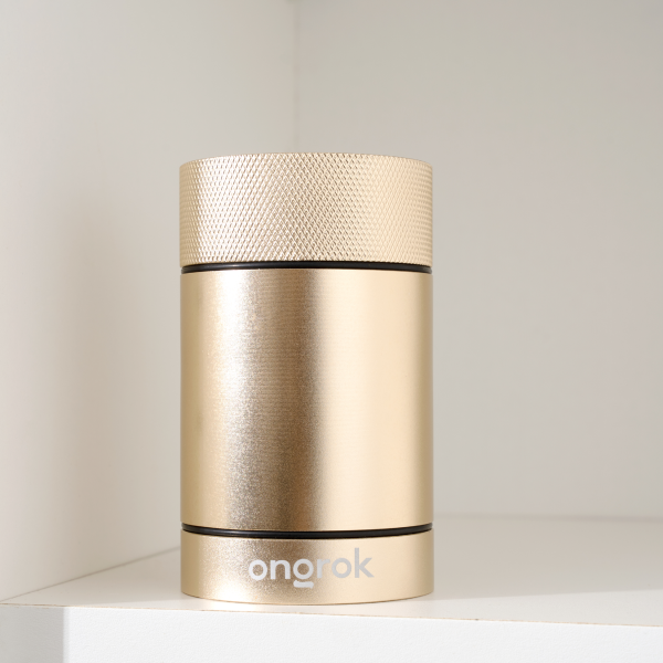 Photograph of product: Aluminum Storage Jar | Gold
