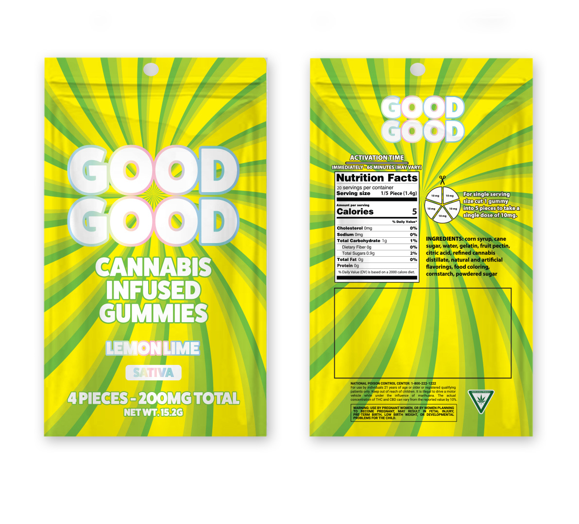 Photograph of product: Lemon Lime | 200MG Gummies