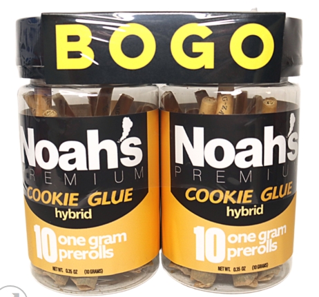 Photograph of product: COOKIES GLUE - NOAHS PREMIUM BOGO HYBRID - 2 X 10PK PREROLLS