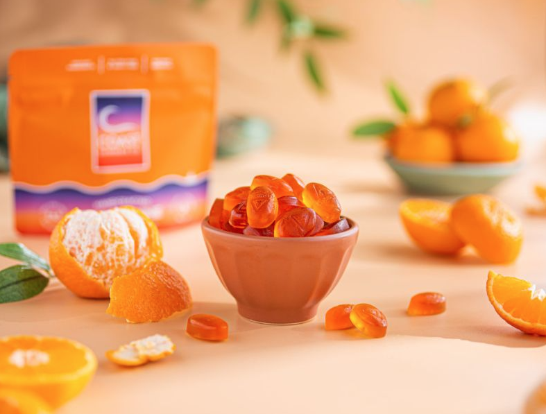Photograph of product: Tangerine 1:1:1 TH-oui:CBD:CBG | Gummies | 20pk