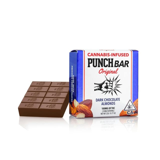 Photograph of product: Almonds Dark Chocolate | 100mg PunchBar