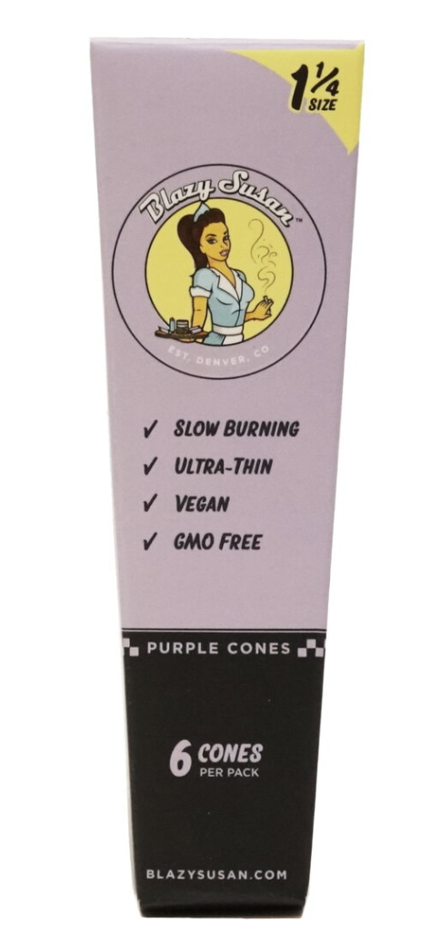 Photograph of product: Blazy Susan Purize Purple 1-1/4" Xtra Slim Cones - 6 Pack
