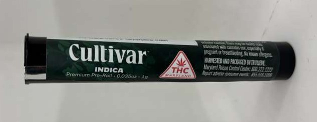Photograph of product: Cultivar Kush Lato Pre-Roll 1g