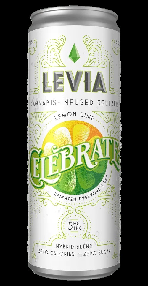 Photograph of product: Levia Celebrate- Lemon Lime Seltzer 5mg