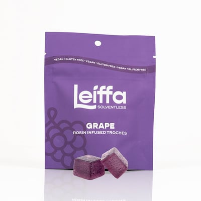 Photograph of product: Grape | 50mg Live Rosin Troches | 10pk
