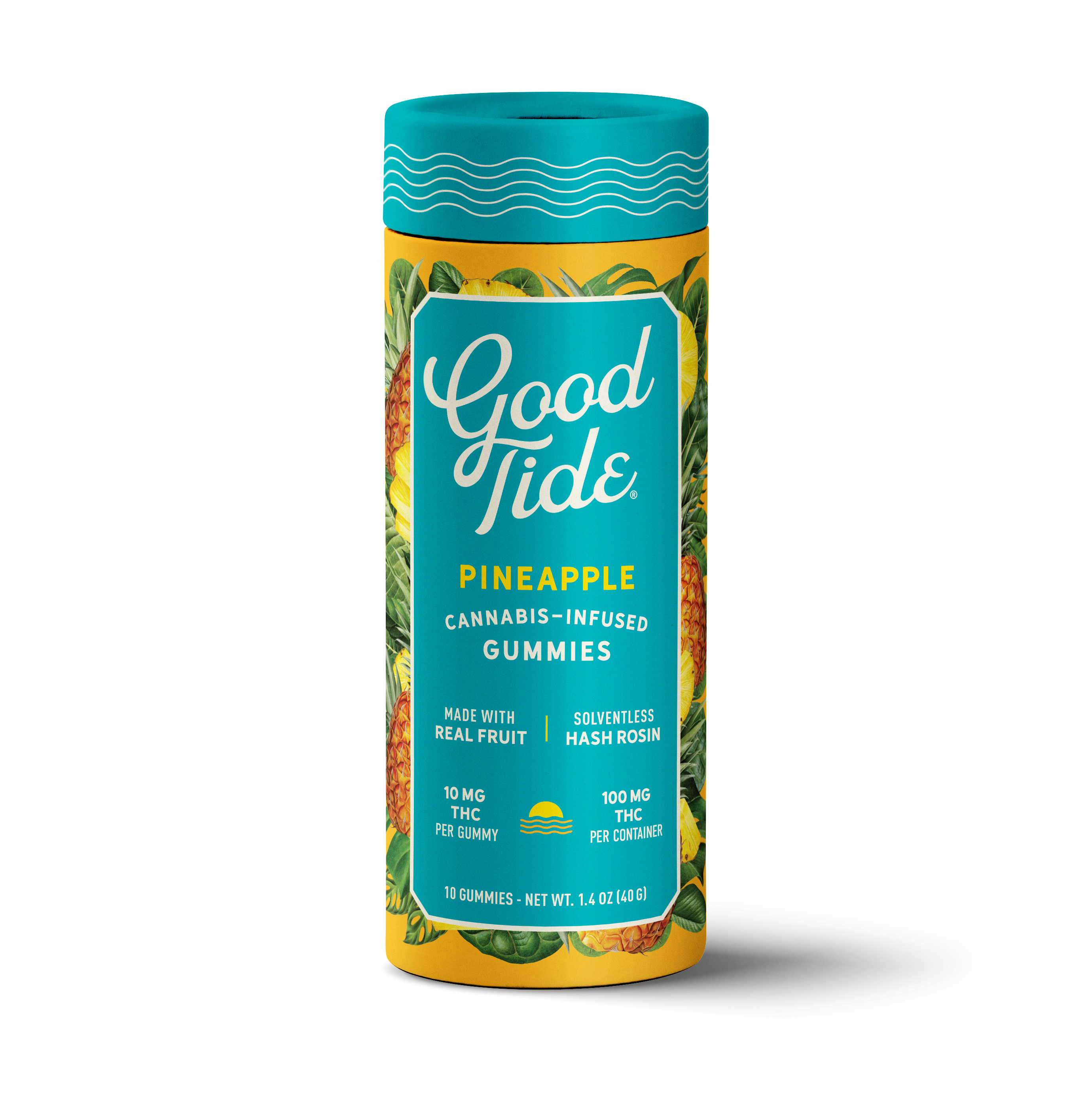 Photograph of product: Pineapple Rosin Gummies 100mg (S) | Good Tide