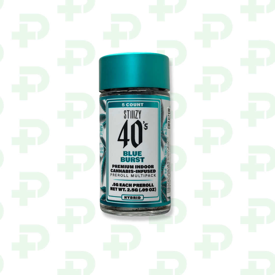Photograph of product: Stiiizy 5 Pack Prerolls - Hybrid - Blue Burst