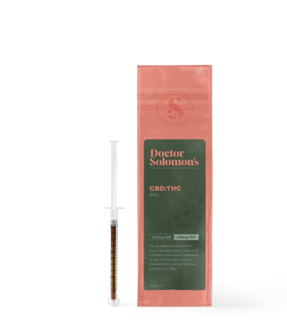 Photograph of product: Dr. Solomon's | 1g | Concentrates | RSO | 1:1 CBD:TH-oui | Midwest Hemp x Durban Z