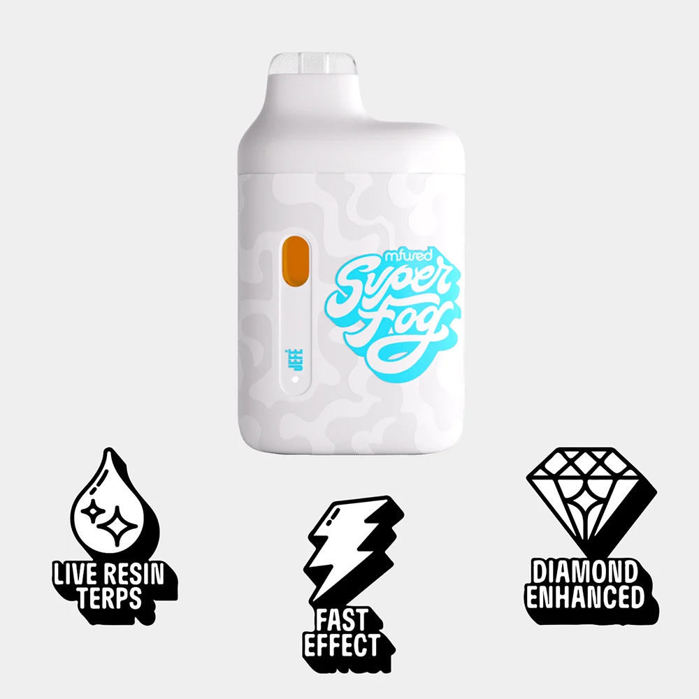 Photograph of product: Super Fog | Tropical Sapphire Kush | Live Liquid Diamonds Vape | 1g AIO