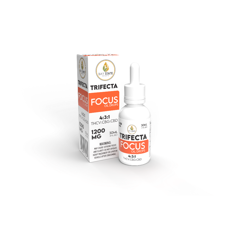 Photograph of product: Trifecta+ Focus Drops | 1200mg | 7:6:2:1