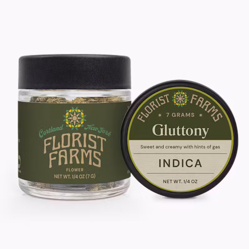 Photograph of product: Florist Farms | Gluttony flower, jar 3.5g