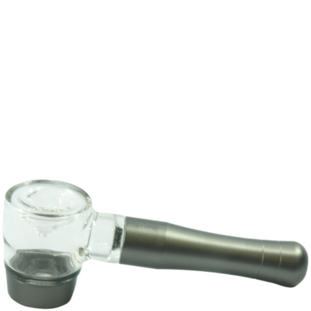 Photograph of product: CHROMIUM CRUSHER ALUMINUM AND GLASS PIPE GUN METAL 5IN