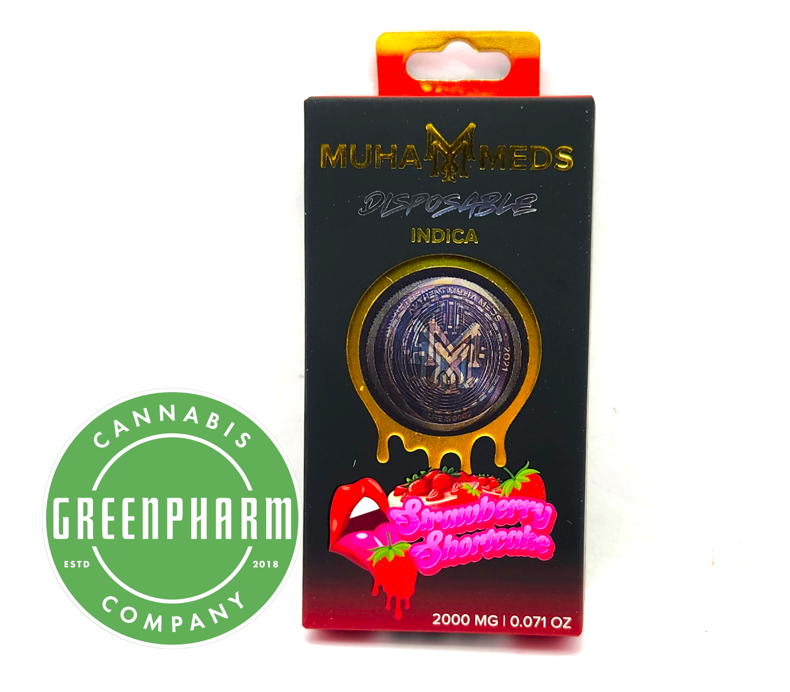 Photograph of product: Disposable Vape | Muha Meds |  Strawberry Cough