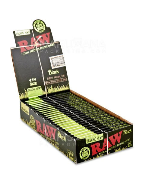 Photograph of product: Rolling Papers | 1 1/4 | RAW Black Organic
