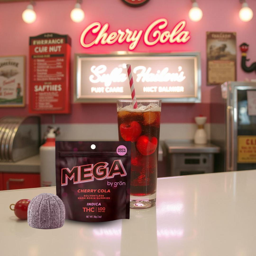 Photograph of product: Mega- Rosin Cherry Cola