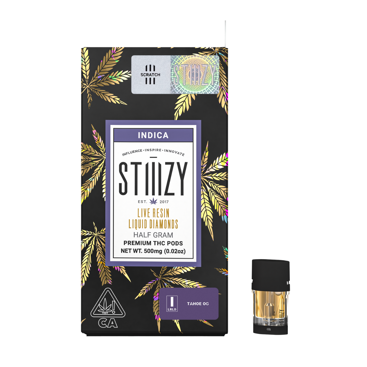 Photograph of product: STIIIZY LIQUID DIAMOND VAPE CARTRIDGE - TAHOE OG 1G