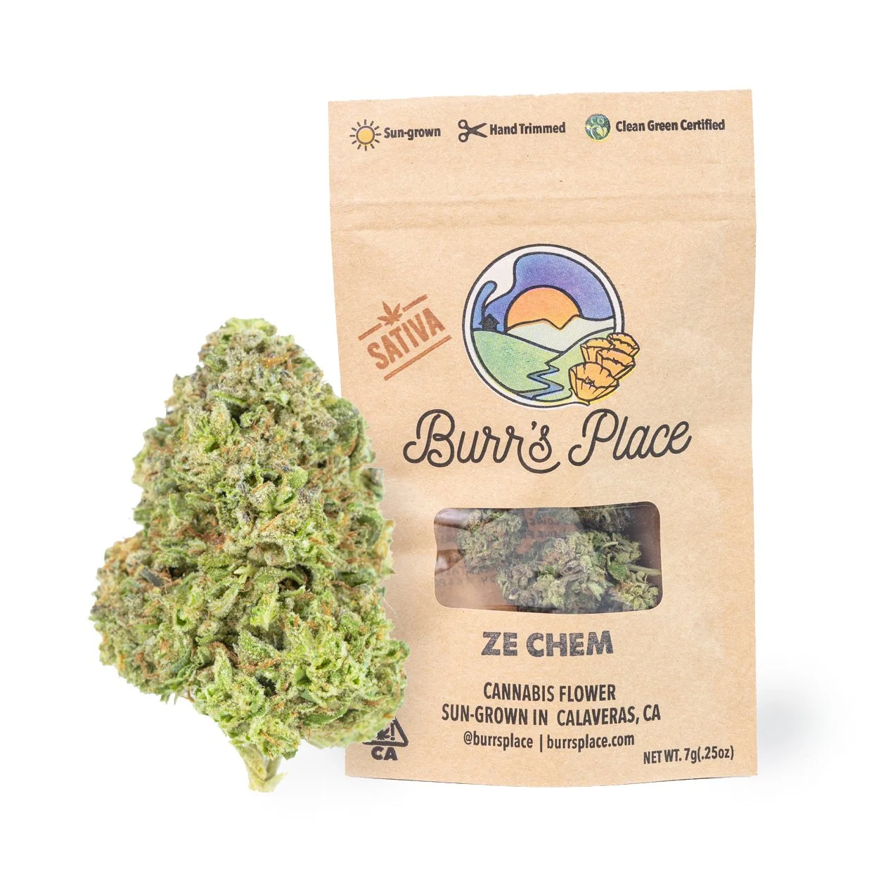 Photograph of product: Ze Chem (S) | 7g Sungrown Flower