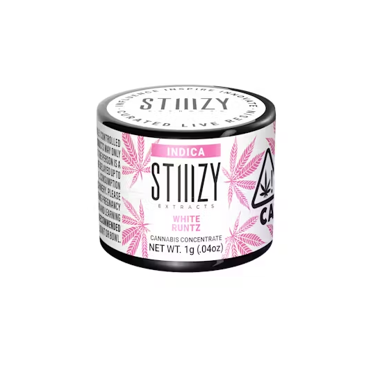 Photograph of product: STIIIZY White Runtz Curated Live Resin 1g