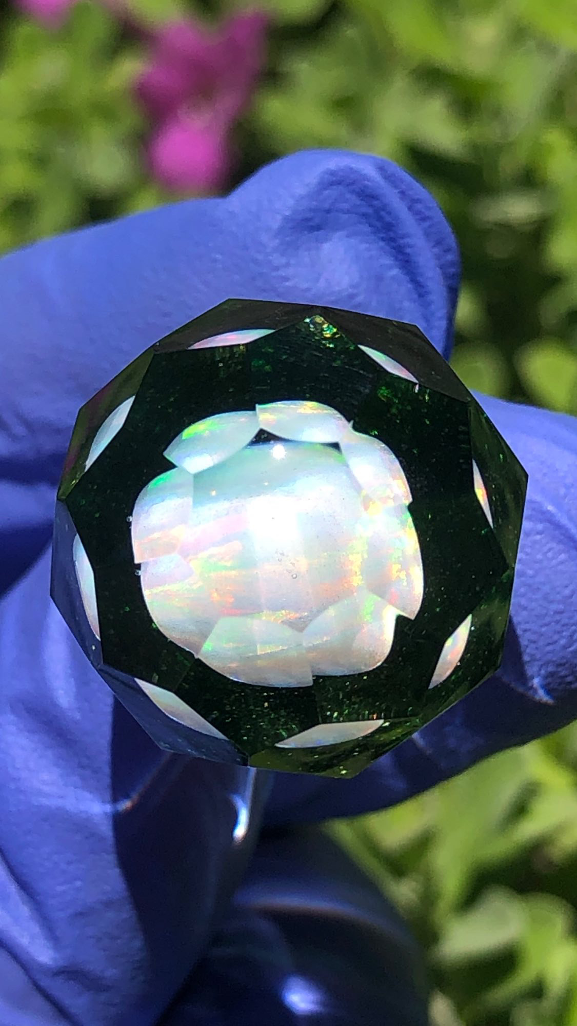 Photograph of product: Carb Cap | Myjah | Faceted Glass | Genuine Opal