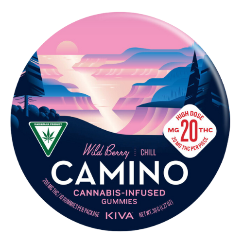 Photograph of product: Kiva Confections Camino Wild Berry Chill Gummies 200mg THC