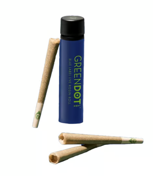 Photograph of product: Green Dot - Rosin PreRoll - Rainbow Belts V2 x Final Boss (H)