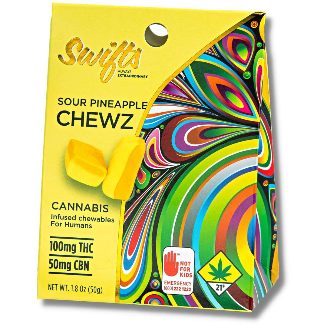 Photograph of product: 2:1 CBN Sour Pineapple 10pk Chewz (Swifts)