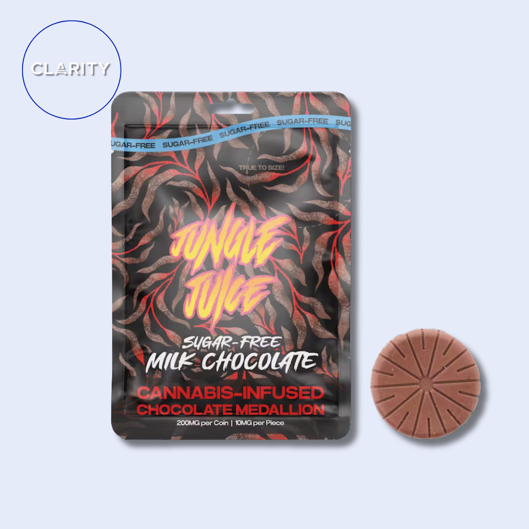 Photograph of product: Jungle Juice | 200mg Single Medallion |  Sugar-Free Milk Chocolate