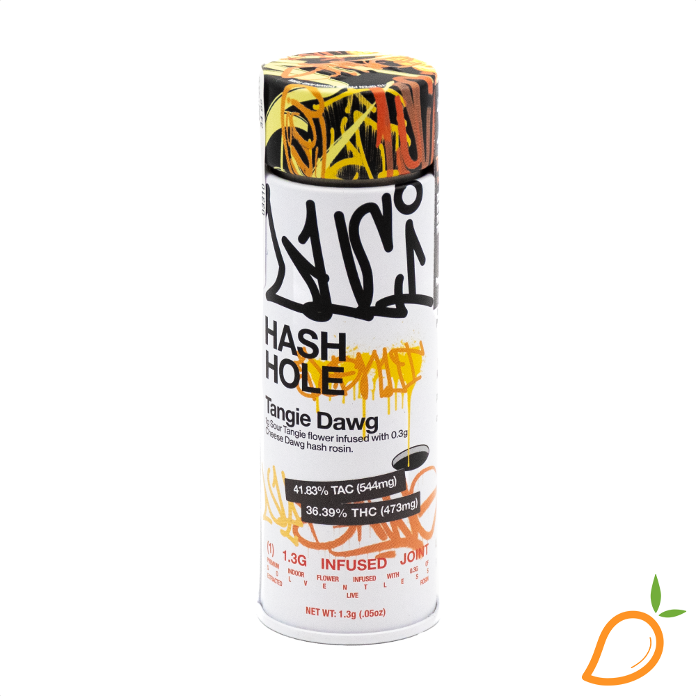 Photograph of product: 1.3g Tangie Dawg au chocolat Hole Infused Prerolls Luci