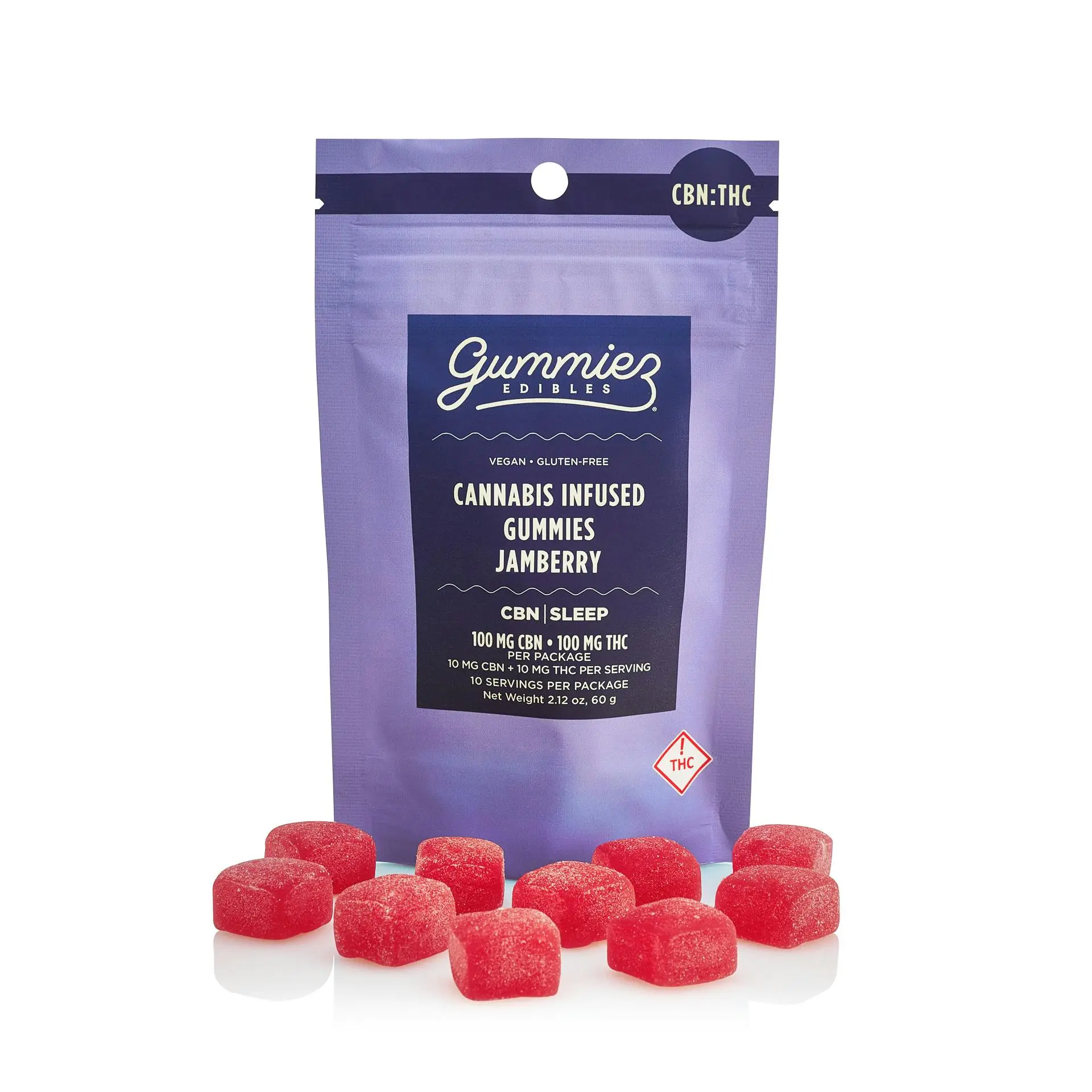 Photograph of product: Jamberry | 10.28mg 1:1 ( CBN:TH-oui) 10ct | Sweet Gummies