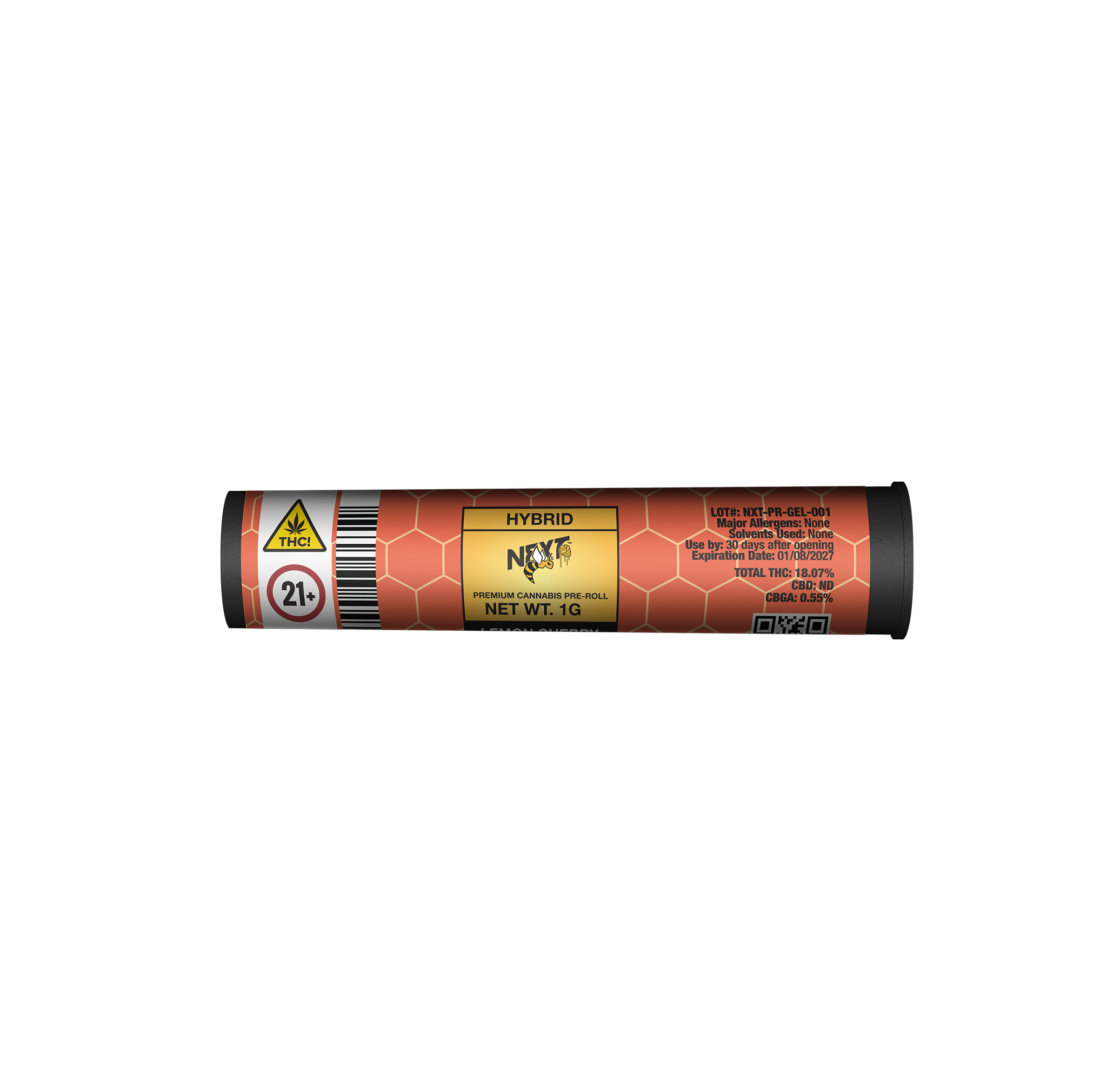 Photograph of product: Next Extracts | Pre Roll | Lemon Cherry Gelato