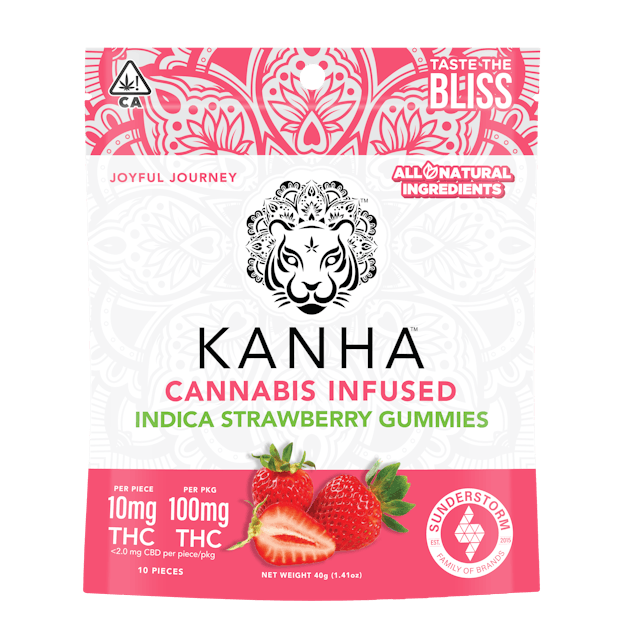 Photograph of product: Strawberry Gummies 100mg