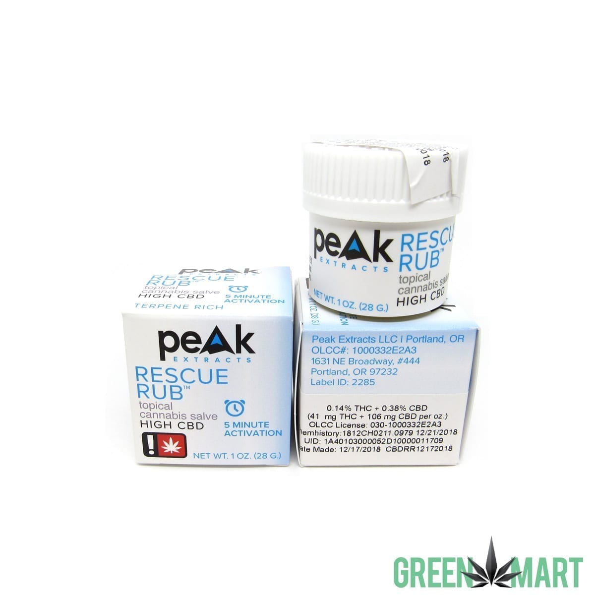 Photograph of product: Peak - CBD Rescue Rub - 2oz