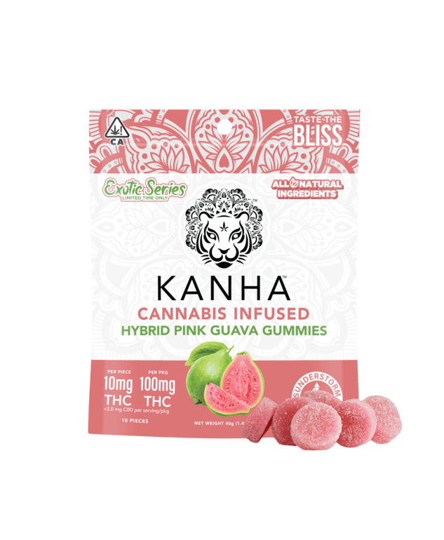 Photograph of product: PINK GUAVA 100MG GUMMIES