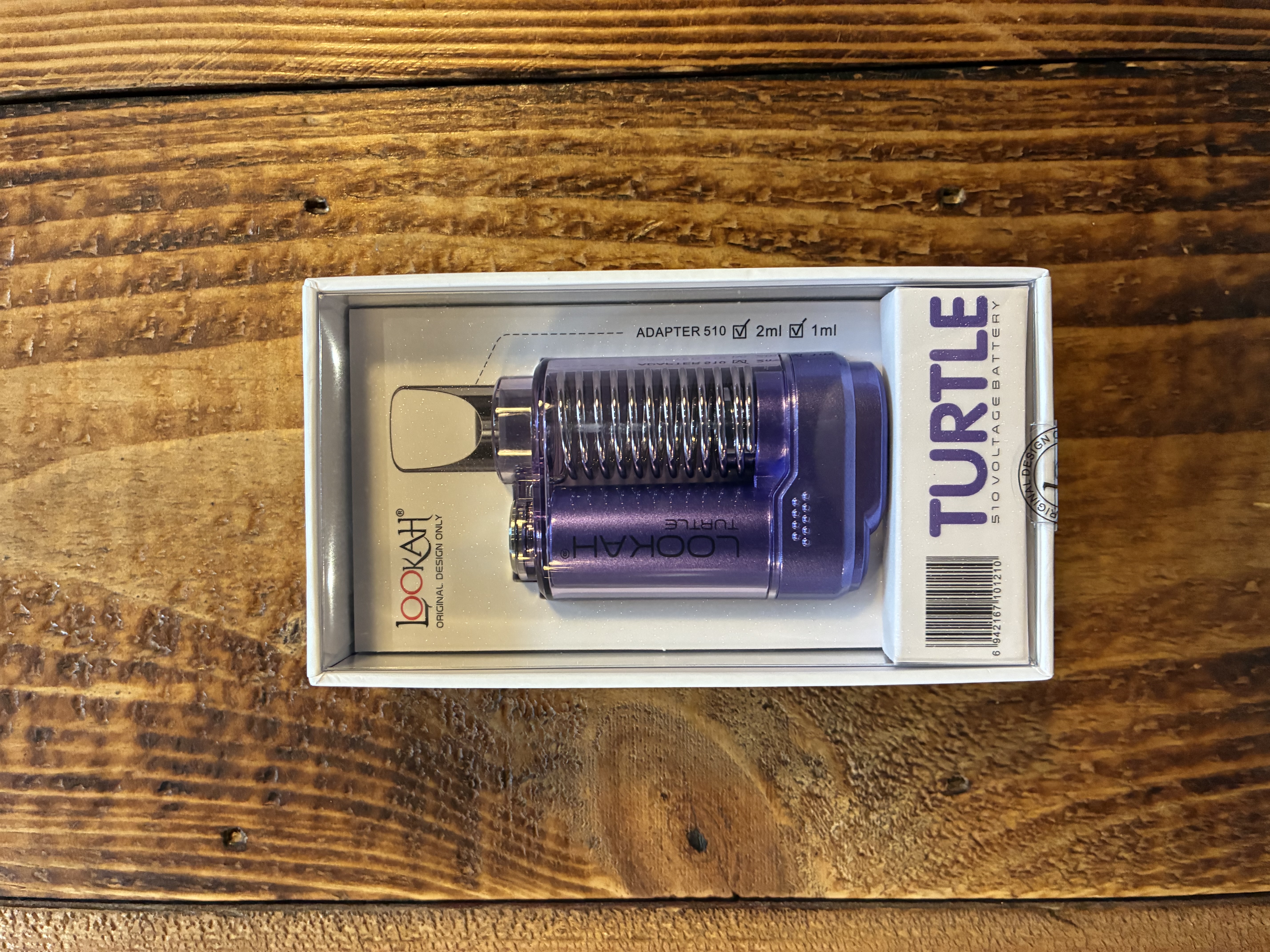 Photograph of product: Lookah Turtle 510 Battery Purple