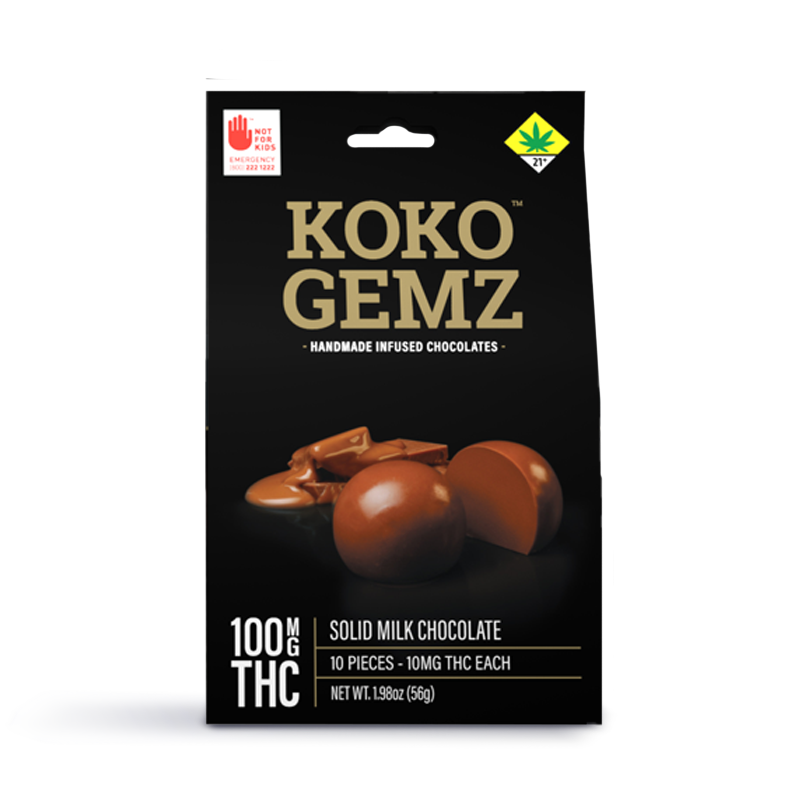 Photograph of product: Belgian Milk Chocolates | 10-pack l 100mg