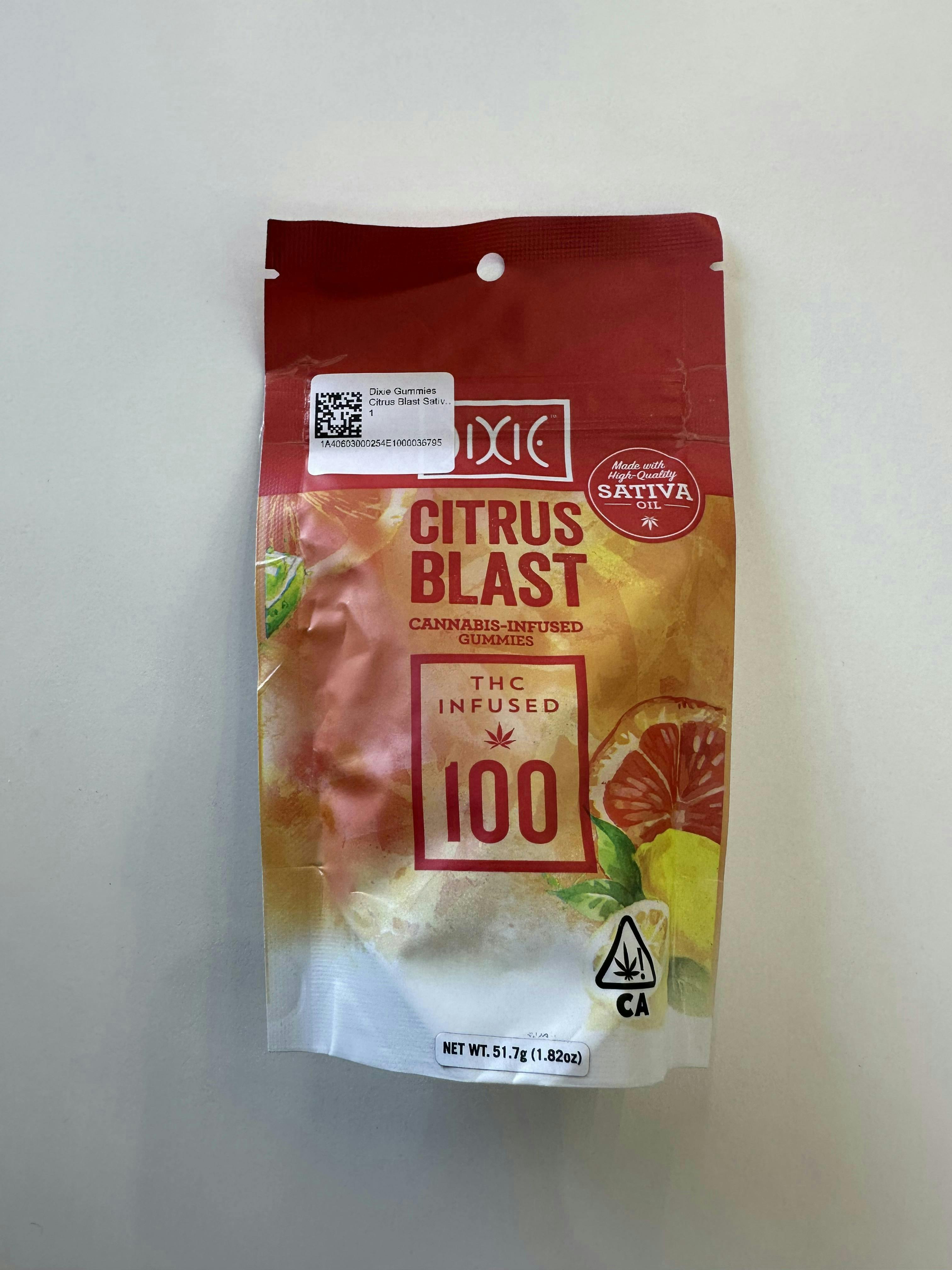 Photograph of product: Dixie - Dixie Gummies Citrus Blast Oui'd R100 (12)